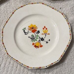 W.H. Grindley The Calabar Patterned Ceramic Plate Ivory